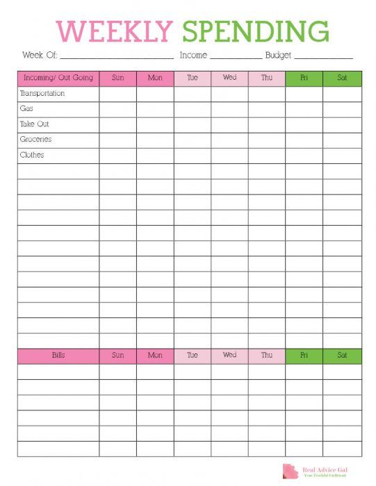 free printable monthly budget template